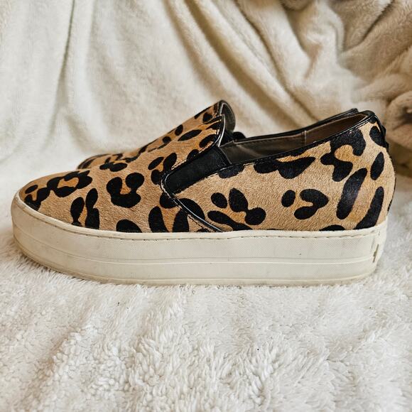 Skechers Women Street Uplift Wild Thang Leopard Slip On Flatform Sneakers 9.5 - Picture 1 of 8